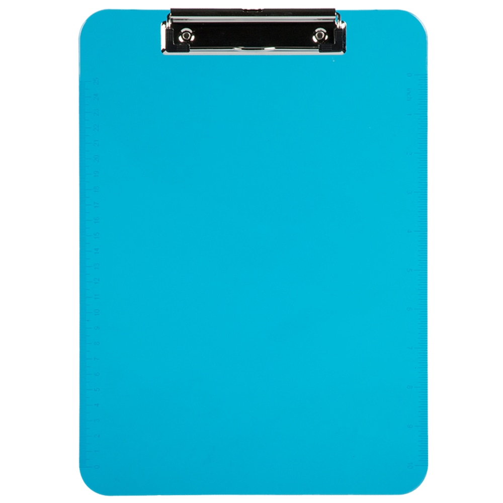 JAM Paper Plastic Clipboard with Metal Clip, 9in x 13in, Blue MPN:340926882