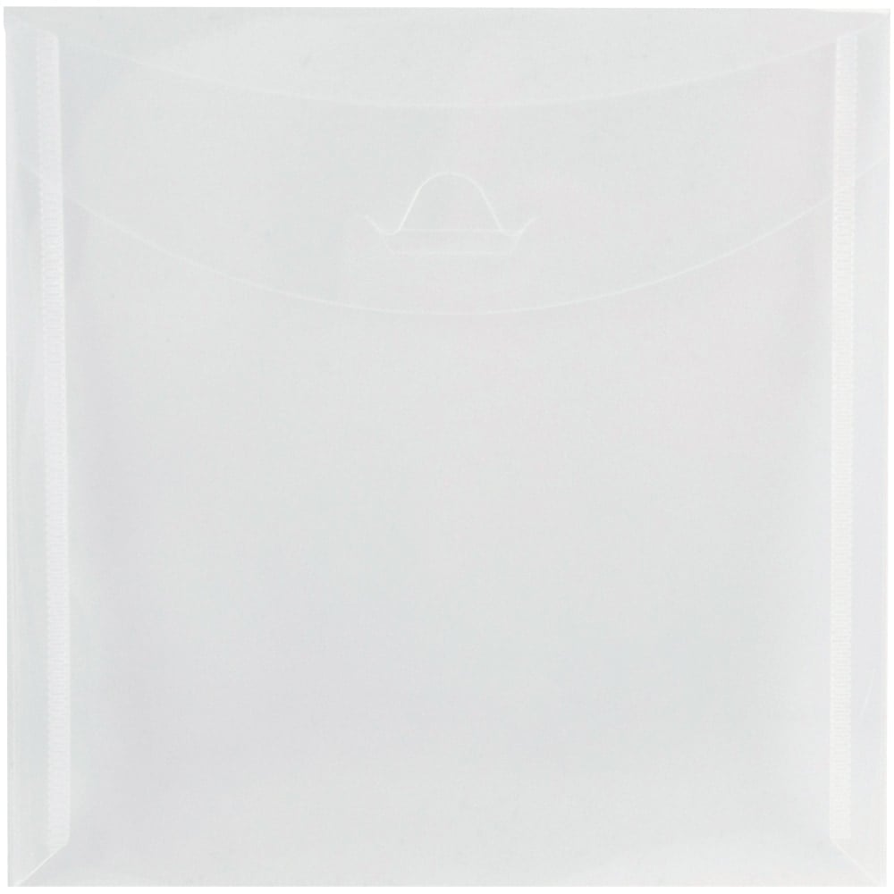 JAM Paper Plastic 6 1/8in x 6 1/8in Envelopes, Tuck Flap Closure, Clear, Pack Of 12 MPN:1541747