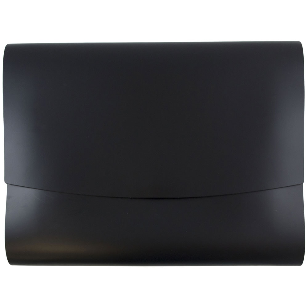 JAM Paper Leather Portfolio With Snap Closure, 10 1/2in x 13in, Letter Size, Black MPN:2233317452