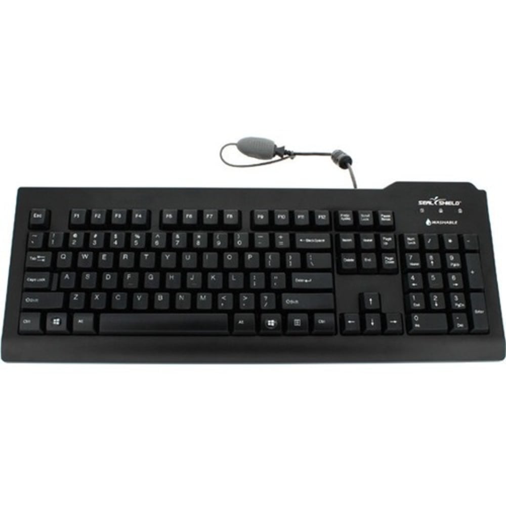Seal Shield Silver Seal Waterproof - Keyboard - washable - USB - US - black MPN:SSKSV207L
