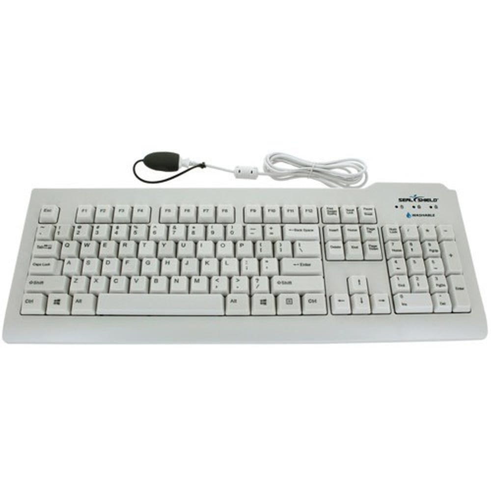 Seal Shield Silver Seal Glow Waterproof - Keyboard - backlit - USB - QWERTY - US - white MPN:SSWKSV207GL