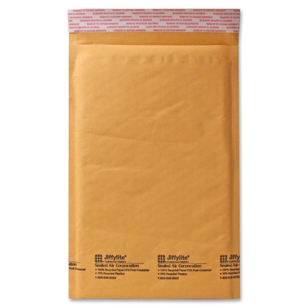 Sealed Air Self-Seal Bubble Mailers, 7 1/4in x 12in, Kraft, Case Of 100 MPN:39092-CA