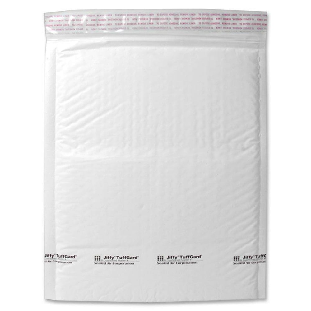 Sealed Air Tuffgard Premium Cushioned Mailers - Bubble - #6 - 12 1/2in Width x 19in Length - Peel & Seal - White - Poly - 25 / Carton MPN:49676
