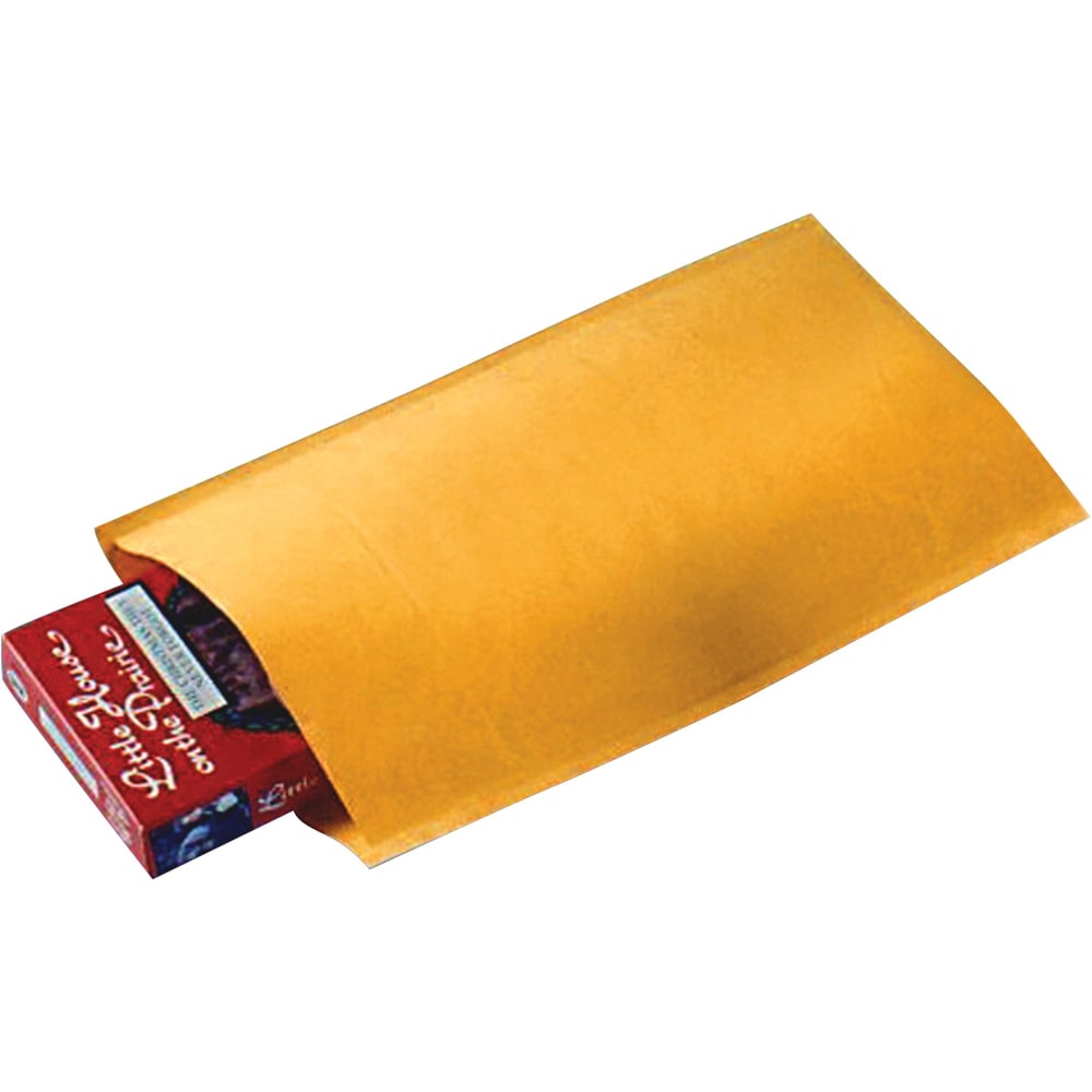 Sealed Air Jiffylite Bulk-packed Cushioned Mailers - Padded - #000 - 4in Width x 8in Length - Self-sealing - Gold - Satin, Kraft - 250 / Carton MPN:55304
