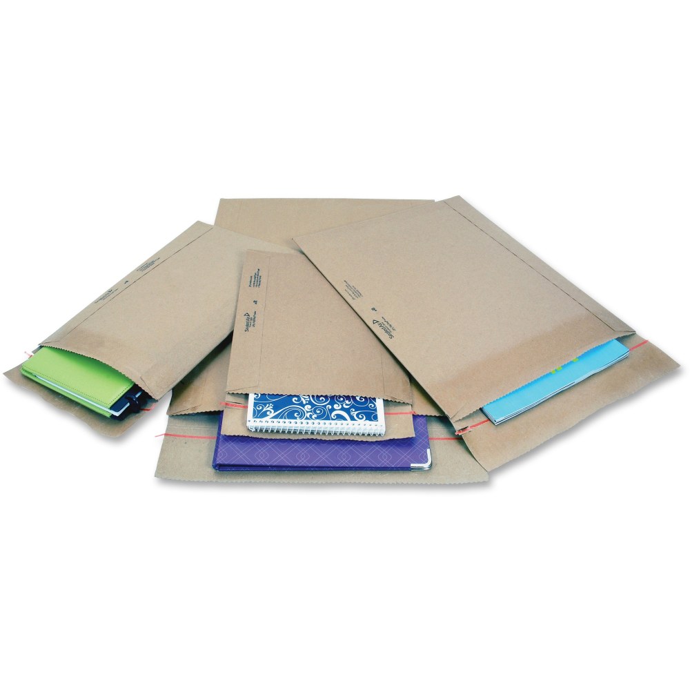 Jiffy Mailer Jiffy Rigi Bag Mailers - Shipping - #5 - 10 1/2in Width x 14in Length - Self-sealing - Kraft, Fiberboard - 150 / Carton - Natural Kraft MPN:89314
