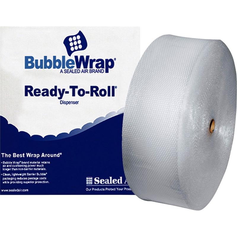 Sealed Air Bubble Wrap Multi-purpose Material - 12in Width x 250 ft Length - 0.2in Bubble Size - 1 Wrap(s) - Lightweight, Perforated - Clear - 1 Roll MPN:33246