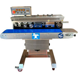 Sealer Sales Horizontal Continuous Band Sealer w/ Dry Ink Coding Tilting Head Stainless Steel FRM-1120C