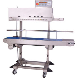 Sealer Sales Free Standing Vertical Band Sealer w/ Dry Ink Coding Stainless Steel FRM-1120LD