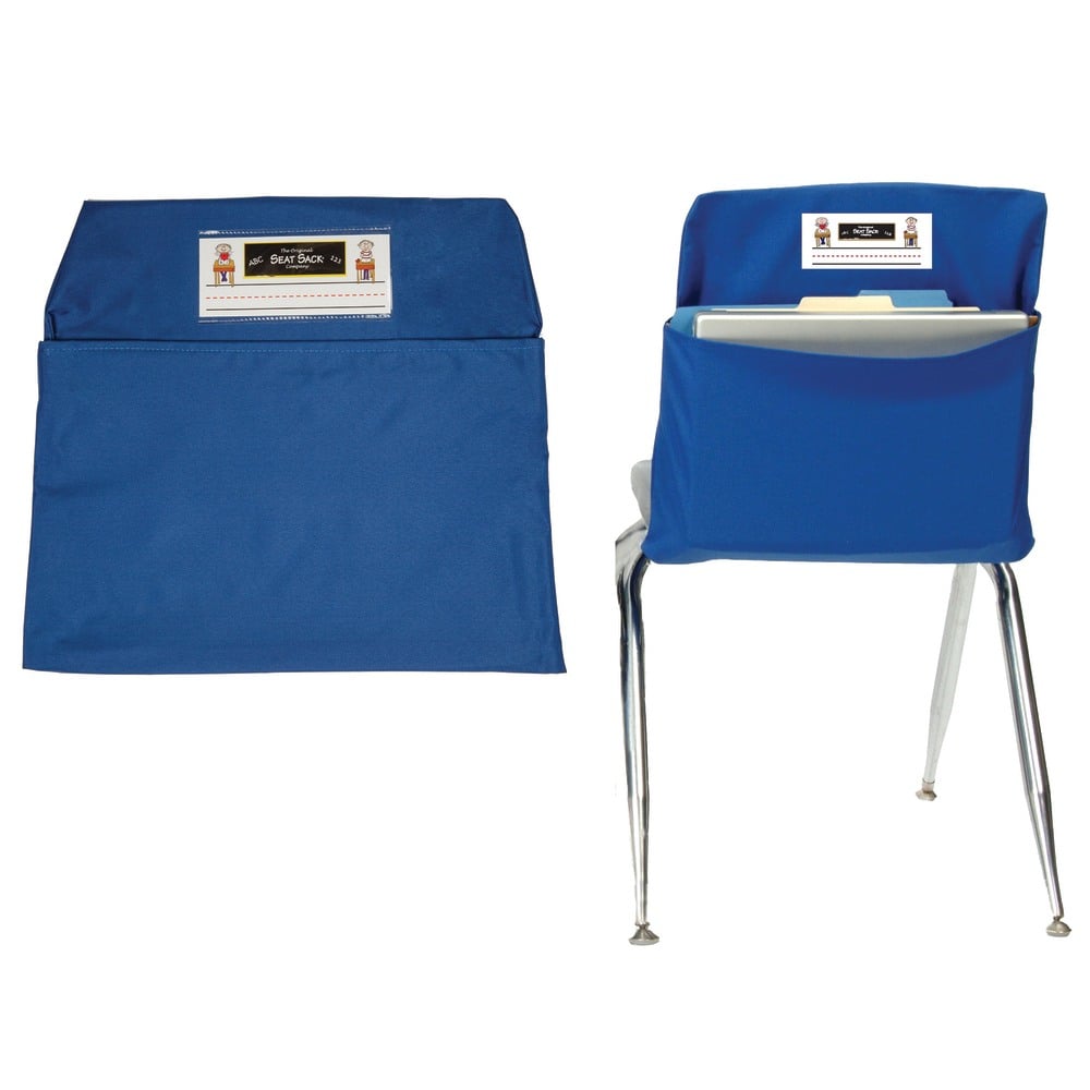 Seat Sack Chair Pocket, Large, 17in, Blue, Pack Of 2 MPN:SSK00117BL-2