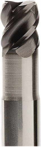 Corner Radius End Mill: 8 mm Dia, 8 mm LOC, 0.5 mm Radius, 4 Flutes, Solid Carbide MPN:02587627