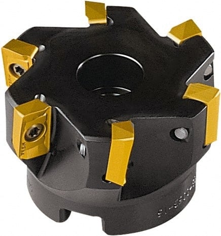 80mm Cut Diam, 27mm Arbor Hole Diam, 15mm Max Depth, Indexable Square-Shoulder Face Mill MPN:75012029