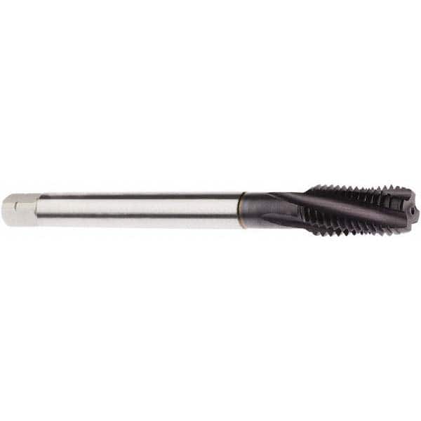 Spiral Flute Tap: M18 x 2.50, Metric, 4 Flute, Modified Bottoming, 6H Class of Fit, Powdered Metal, TiAlN Finish MPN:02999993
