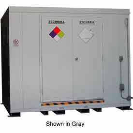 Securall® 16 Drum Agri-Chemical Storage Locker - Dim 10'W x 8'D x 8'3