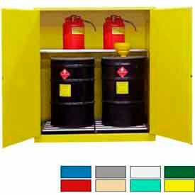 Securall® Flammable Drum Cabinet w/ Rollers & Doors 120 Gal. Cap. 56