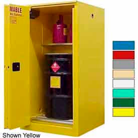 Securall® Flammable Drum Cabinet w/ Rollers & Doors 65 Gal. Cap. 34