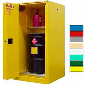 Securall® Flammable Drum Cabinet w/ Rollers & Doors 65 Gal. Cap. 34