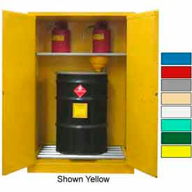 Securall® Flammable Drum Cabinet w/ Rollers & Doors 75 Gal. Cap. 43