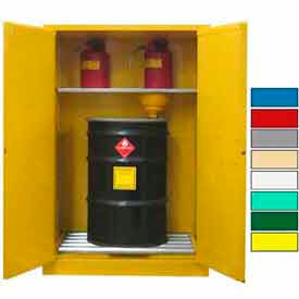 Securall® Flammable Drum Cabinet w/ Rollers & Doors 75 Gal. Cap. 43
