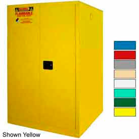 Securall® Drum Cabinet 75 Gal. Capacity Vertical Manual Close Hazmat Flammable W/ Drum Rollers W1075Blue