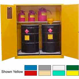 Securall® Hazardous Waste Drum Cabinet w/ Rollers 120 Gal. Cap. 56