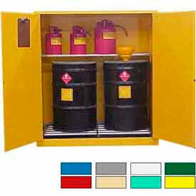 Securall® Hazardous Waste Drum Cabinet w/ Rollers 120 Gal. Cap. 56