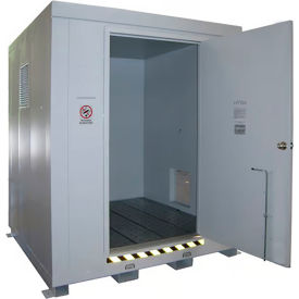 Securall® 9 Drum 4HR Fire-Rated Hazmat Locker with Explosion Relief Panels 7'W x 7'D x 8'3