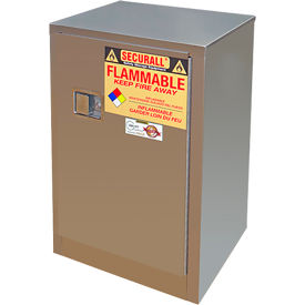 Securall® 12-Gallon Manual Close Flammable Cabinet Stainless Steel A105-SS