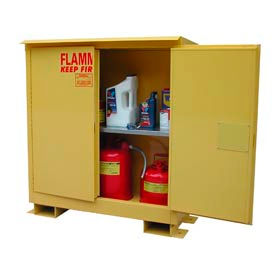 Flammable Safety Cabinet with Roof - 30 Gallon Manual Doors A130WP1-YEL