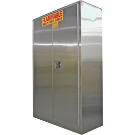 Securall® 45-Gallon Manual Close Flammable Cabinet Stainless Steel A145-SS