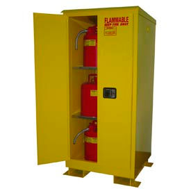Flammable Safety Cabinet with Roof - 60 Gallon Manual Doors A160WP1-YEL