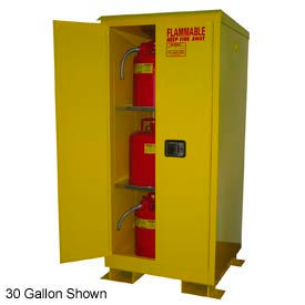 Flammable Safety Cabinet with Roof - 90 Gallon Self Close Doors A390WP1-YEL