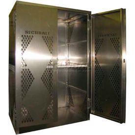 Securall® 12 Cylinder Vertical LP/Oxygen Cabinet Aluminum Manual Close LP12S-Vertical