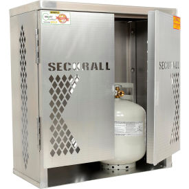 Aluminum Vertical Gas Cylinder Cabinet - 2 Cylinder Capacity Manual Close LP2S
