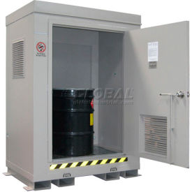 Securall® 2 Drum Hazmat Storage Locker - Dim 5'W x 3'6