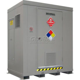 Securall® 6 Drum Hazmat Storage Locker - Dim 7'W x 5'D x 8'3