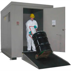 Securall® 12 Drum Hazmat Storage Locker with Explosion Relief Panels 7'W x 9'D x 8'3