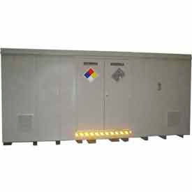Securall® 32 Drum Hazmat Storage Building - Dim 18'W x 8'D x 8'3