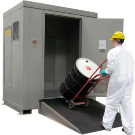 Securall® 6 Drum Hazmat Storage Locker with Explosion Relief Panels 7'W x 5'D x 8'3