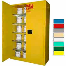 Securall® 60-Gallon Manual Close Paint/Ink Cabinet Yellow P160Yellow