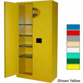 Securall® 36x18x72 Flammable Spill Containment Cabinet White SCC172White