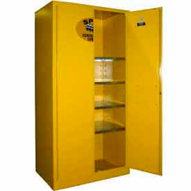 Securall® 36x24x72 Flammable Spill Containment Cabinet Yellow SCC272Yellow