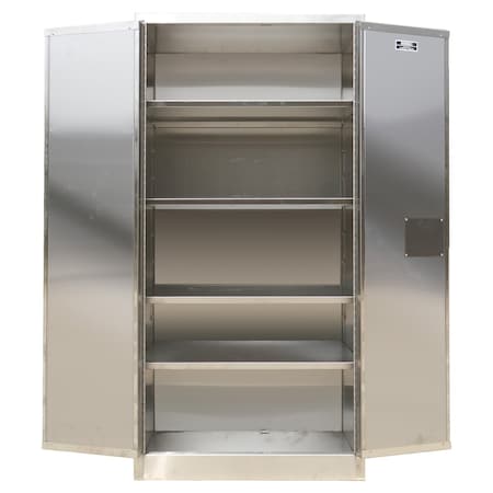 Storage Cabinet, 4 Shelves, Stainless Steel, 48 in W x 72 in H x 24 in D MPN:101-sw-ss