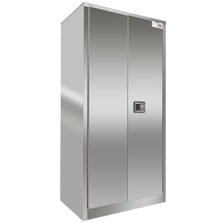 Storage Cabinet, 202 gal, 4 Shelves, Stainless Steel, 36 in W x 84 in H x 18 in D MPN:106-sw-ss