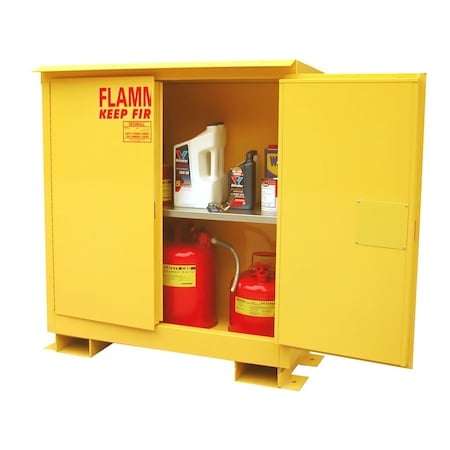 Hazardous Material Storage Cabinet, 30 gal, 1 Shelves, Steel, 43 in W x 48 in H x 18 in D MPN:A130WP1