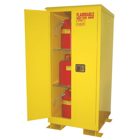 Hazardous Material Storage Cabinet, 60 gal, 2 Shelves, Steel, 31 in W x 69 in H x 31 in D MPN:A160WP1