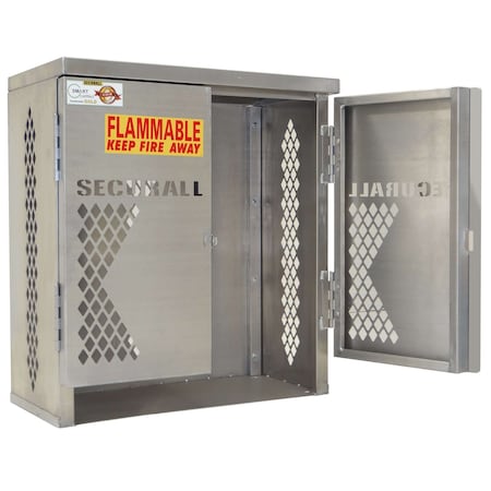16 Cylinder Vertical Aluminum LP & Oxygen Gas Storage Cabinet, 20 or 33 Lb, Standard 2-Door MPN:LP2S-VERTICAL