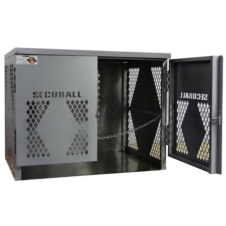 6 Cylinder Vertical Aluminum LP & Oxygen Gas Storage Cabinet, 20 or 33 Lb, Standard Door MPN:LP6S-VERTICAL
