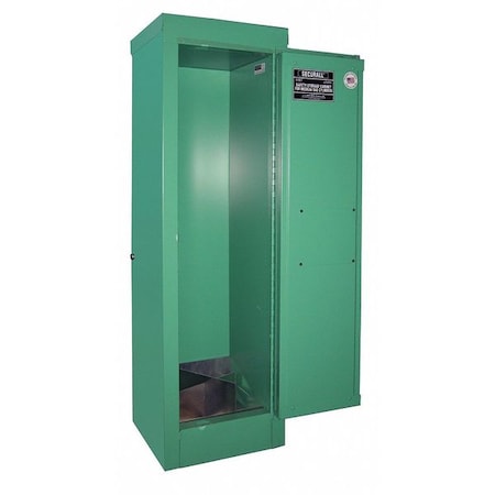 Cylinder Storage Cabinet, Green, Steel MPN:MG104