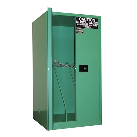 Cylinder Storage Cabinet, Green, Steel MPN:MG106H