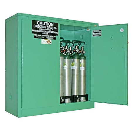 Cylinder Storage Cabinet, White, Steel MPN:MG121FLP